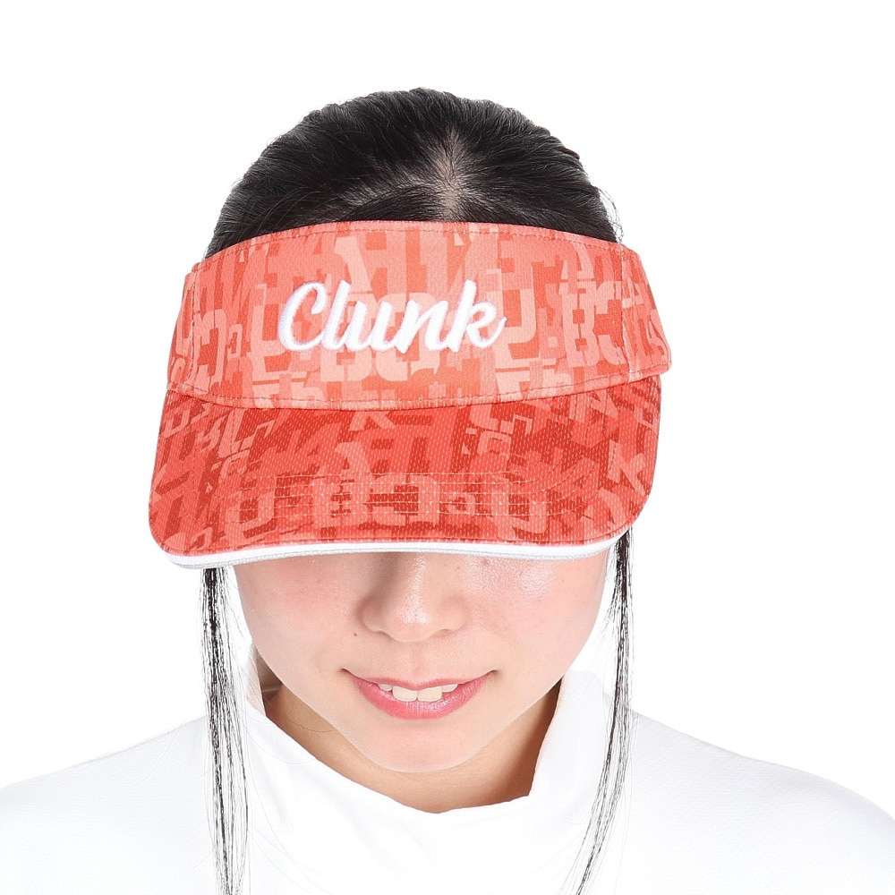 クランク（CLUNK）（レディース）ゴルフ 吸水速乾 接触冷感 総柄バイザー CL5RWD19 ORG