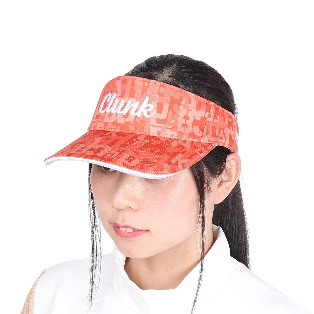 クランク（CLUNK）（レディース）ゴルフ 吸水速乾 接触冷感 総柄バイザー CL5RWD19 ORG