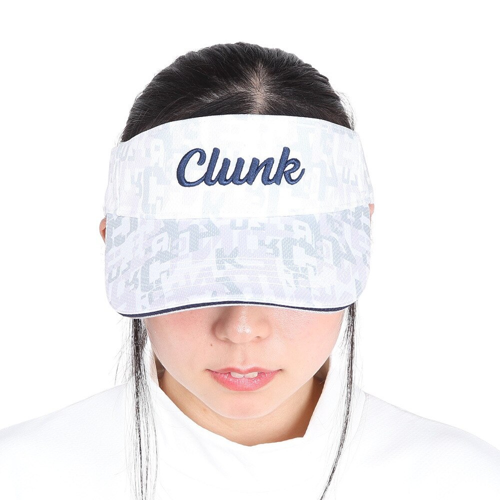 クランク（CLUNK）（レディース）ゴルフ 吸水速乾 接触冷感 総柄バイザー CL5RWD19 WHT