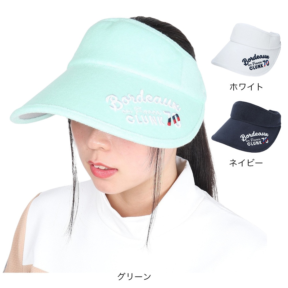 クランク（CLUNK）（レディース）ゴルフ パイルワイドバイザー CL5RWD20 GRN