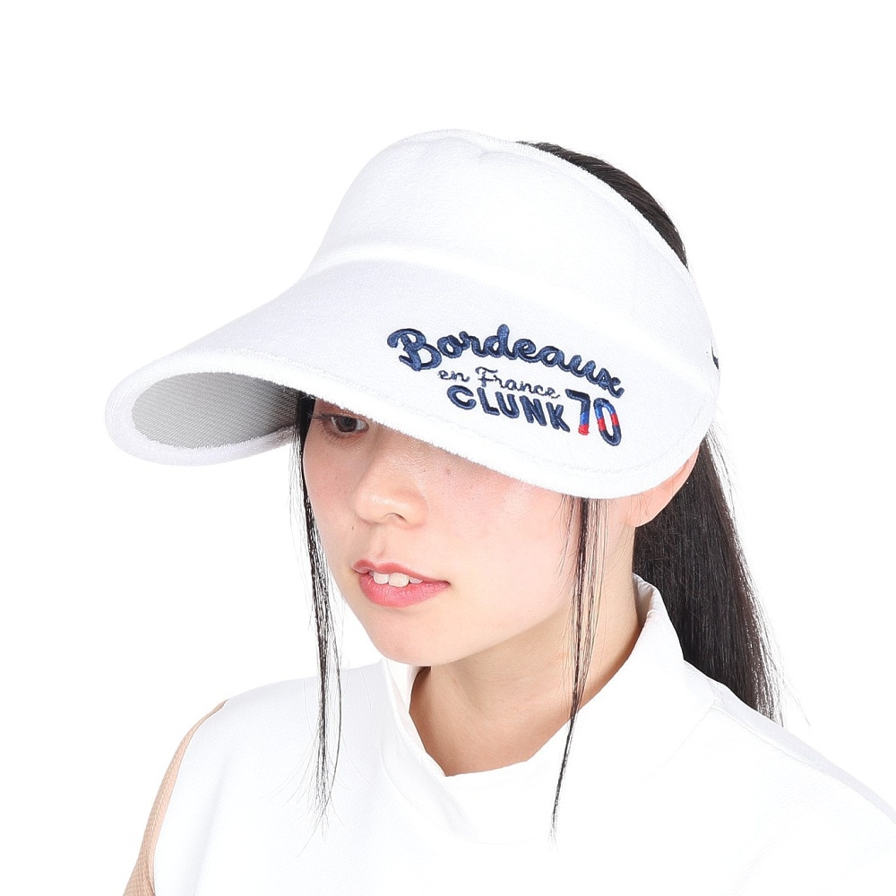 クランク（CLUNK）（レディース）ゴルフ パイルワイドバイザー CL5RWD20 WHT