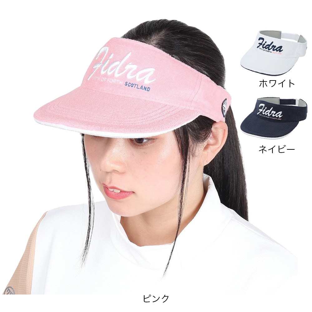 フィドラ（FIDRA）（レディース）ゴルフ 吸水速乾 パイルバイザー FD5RWD09 NVY