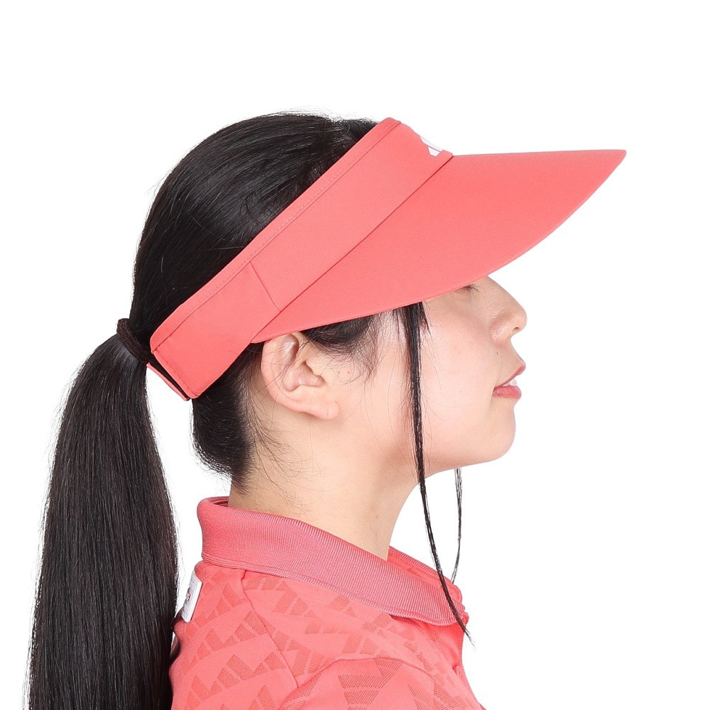 アディダス（adidas）（レディース）ゴルフ ワイドブリムバイザー DKL29-IT8876RED