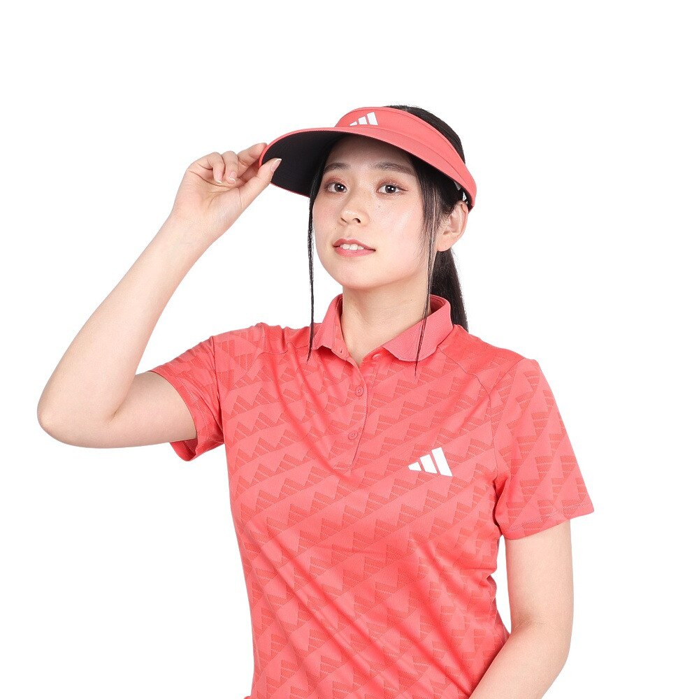 アディダス（adidas）（レディース）ゴルフ ワイドブリムバイザー DKL29-IT8876RED