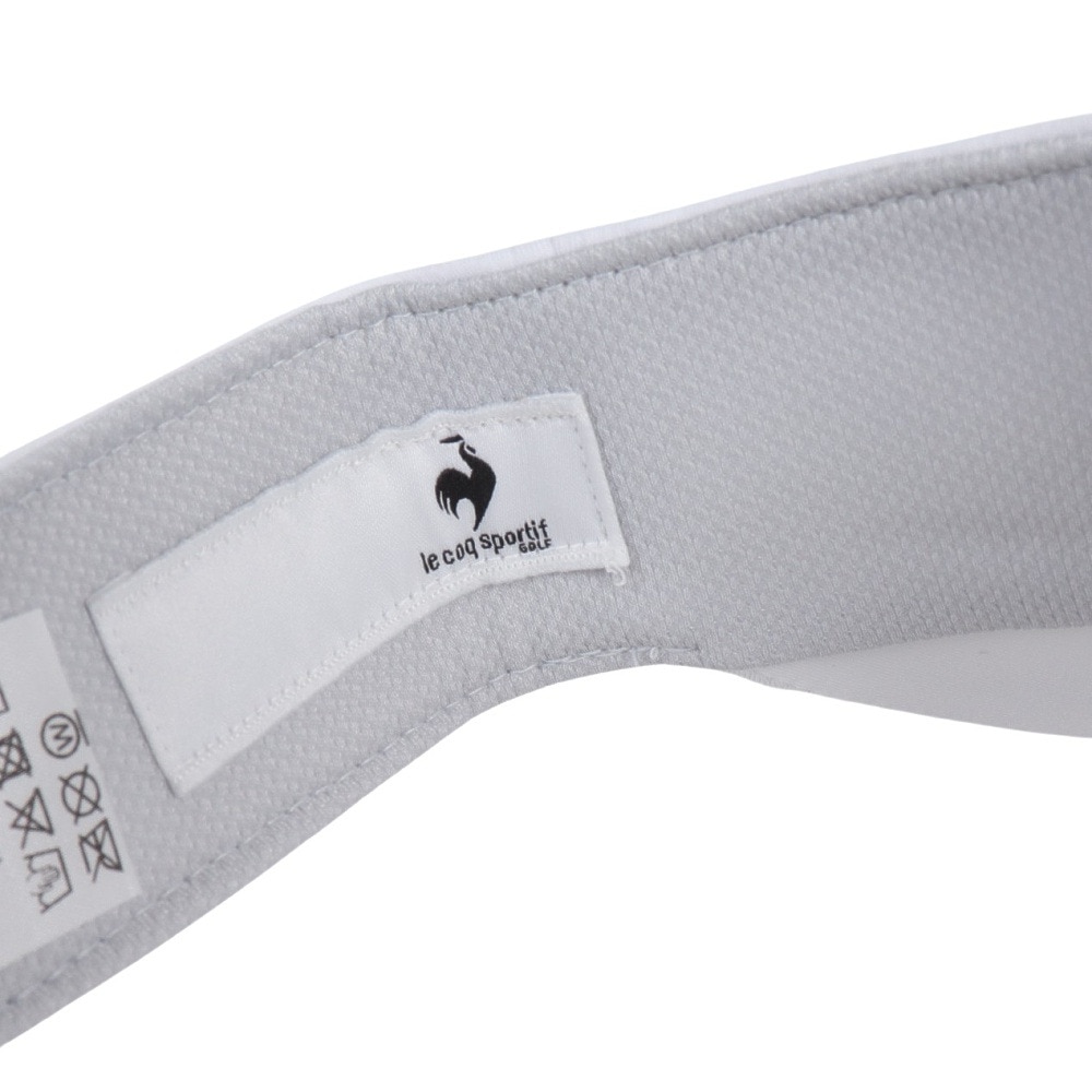 ルコックスポルティフ（lecoqsportif）（レディース）ゴルフ ロゴパイピングサンバイザー QGCXJC52 WH00
