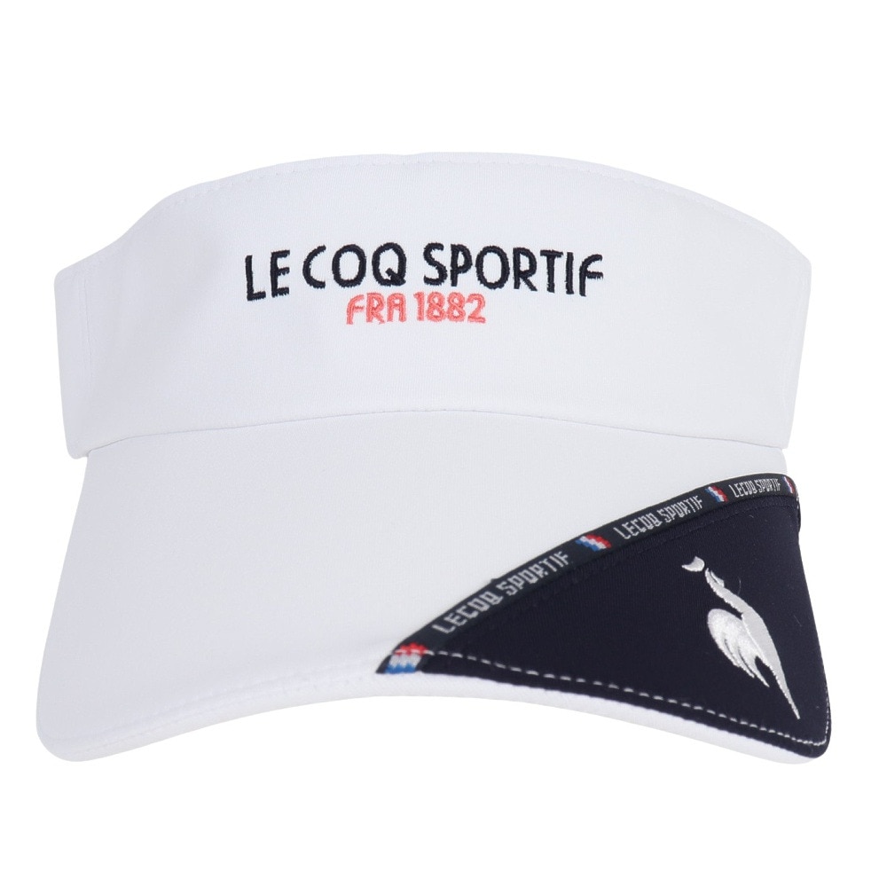 ルコックスポルティフ（lecoqsportif）（レディース）ゴルフ ロゴパイピングサンバイザー QGCXJC52 WH00