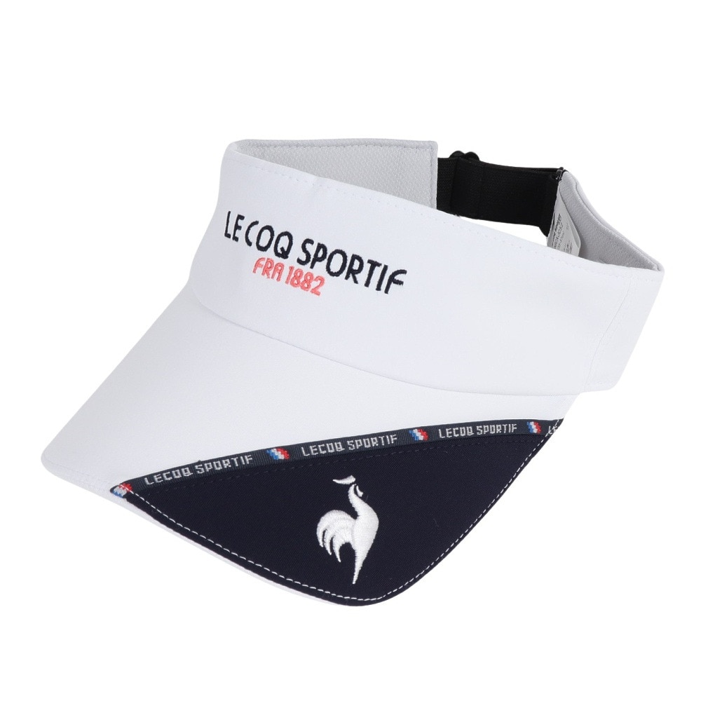 ルコックスポルティフ（lecoqsportif）（レディース）ゴルフ ロゴパイピングサンバイザー QGCXJC52 WH00
