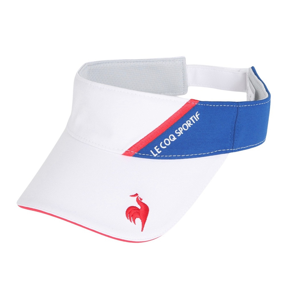 ルコックスポルティフ（lecoqsportif）（レディース）ゴルフ シーズンモチーフ 切り替えサンバイザー QGCXJC54 WH00