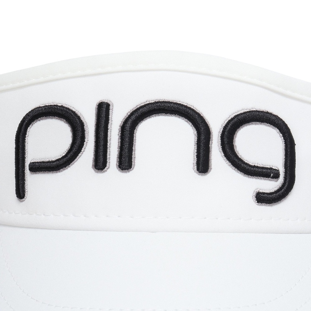 ピン（PING）（レディース）ゴルフ 撥水 ツアーバイザー HW-L2502 WH 38219