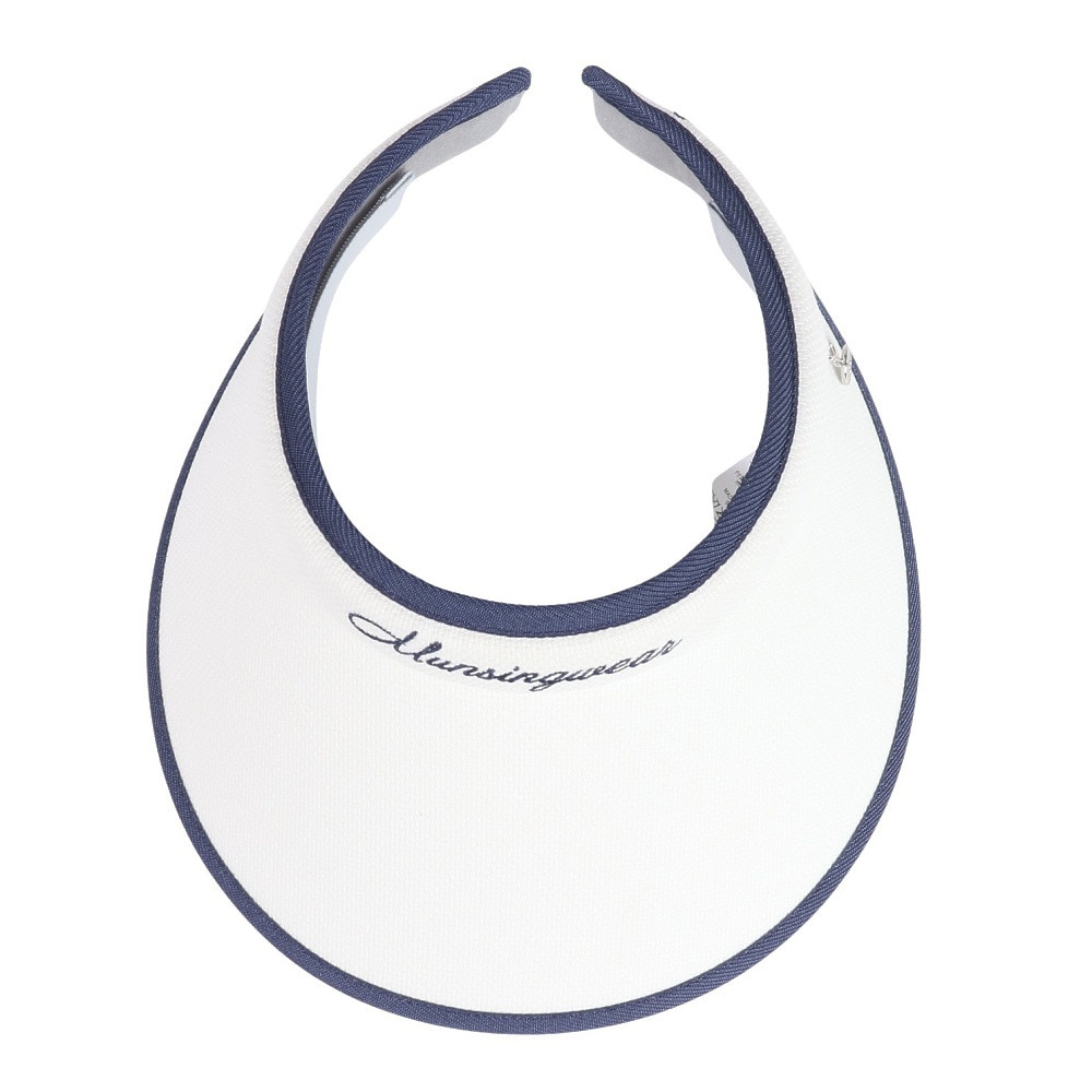 マンシングウエア（MUNSING WEAR）（レディース）ゴルフ 和紙オックス素材 クリップバイザー MG5SCP50L WH00