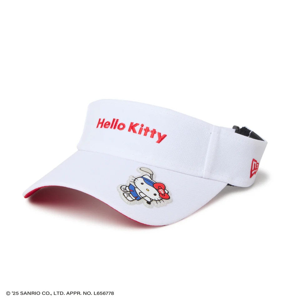 ニューエラ（NEW ERA）（レディース）サンバイザー ロングバイザー HELLO KITTY WHI 14348592