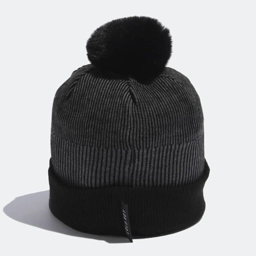 アディダス（adidas）（レディース）ゴルフ 防寒 保温 COLD. RDY ポンポン付き バイザーニットキャップ QY537-HG5599BK