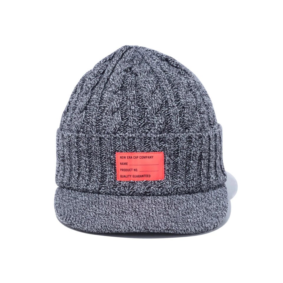 ニューエラ（NEW ERA）（レディース）ゴルフ 防寒 ニットキャップ バイザーニット ウーブンパッチ BLK 13327822