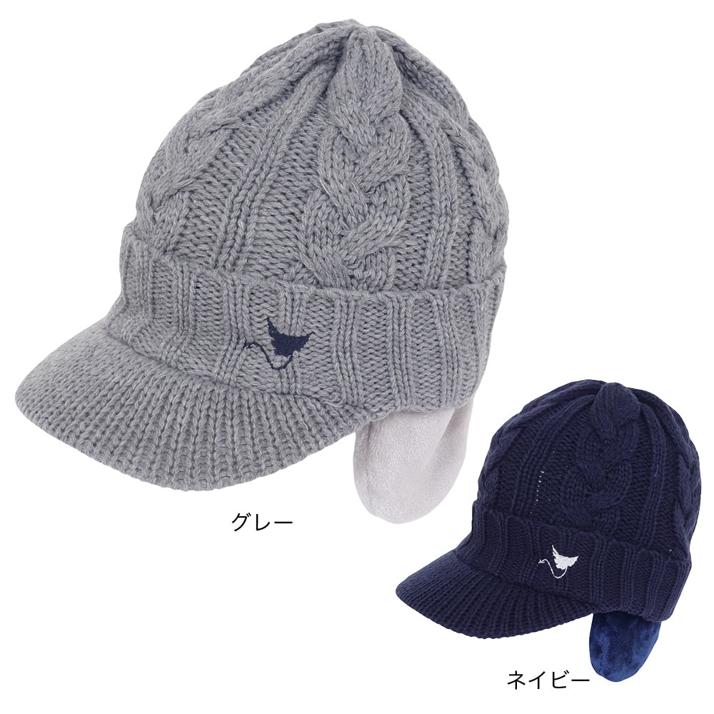クランク（CLUNK）（レディース）ゴルフ 防寒 イヤーフラップ ニットキャップ CL5QWC30 GRY