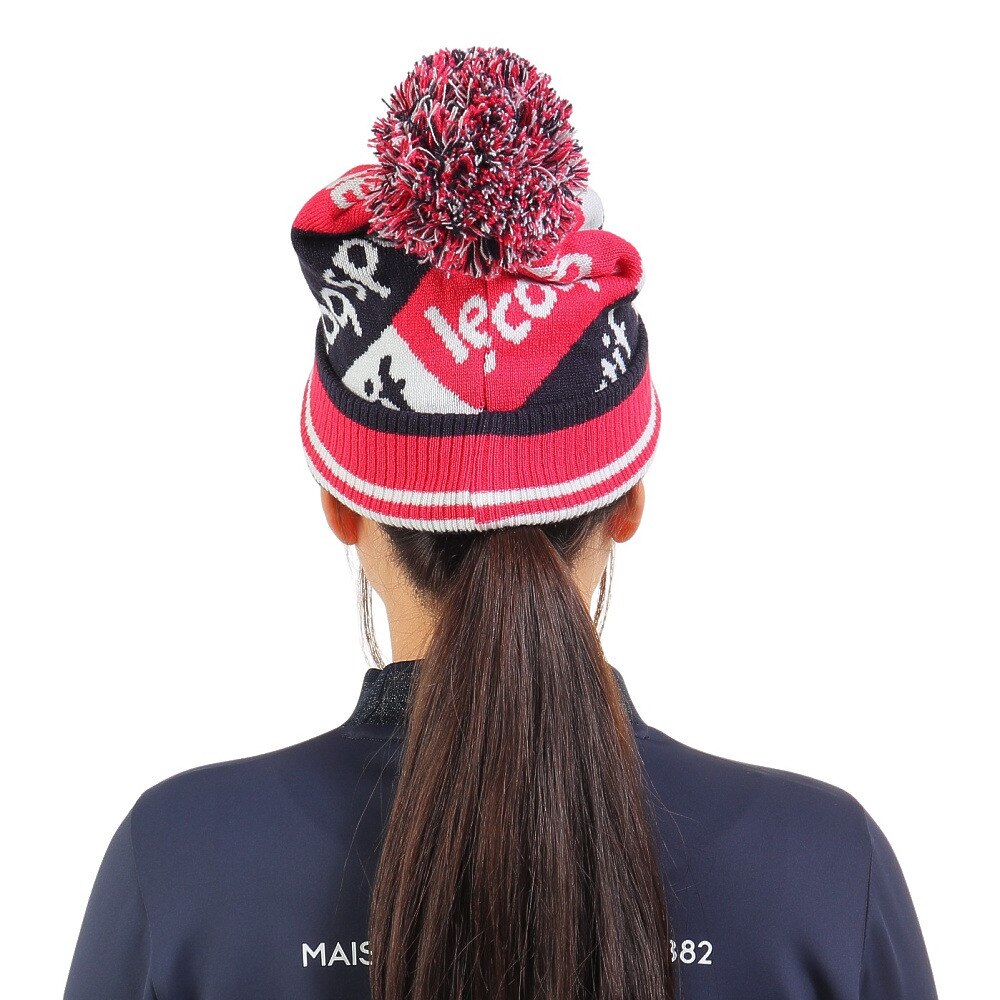 ルコックスポルティフ（lecoqsportif）（レディース）ゴルフ 防寒 庇付きニットキャップ QGCWJC05 NV00