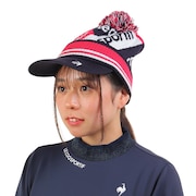 ルコックスポルティフ（lecoqsportif）（レディース）ゴルフ 防寒 庇付きニットキャップ QGCWJC05 NV00