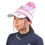 ルコックスポルティフ（lecoqsportif）（レディース）ゴルフ 防寒 庇付きニットキャップ QGCWJC05 WH00