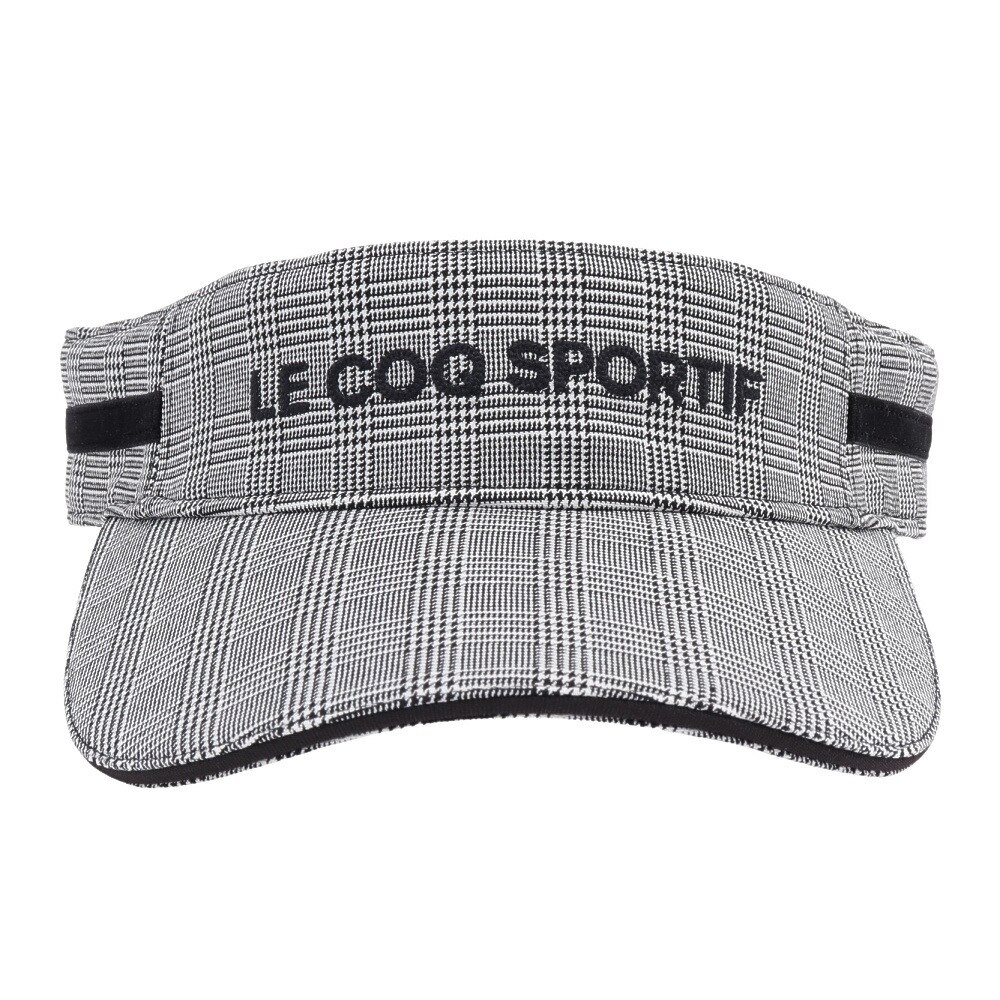 ルコックスポルティフ（lecoqsportif）（レディース）ゴルフ チェック柄 サンバイザー LG4FCP50L BK00