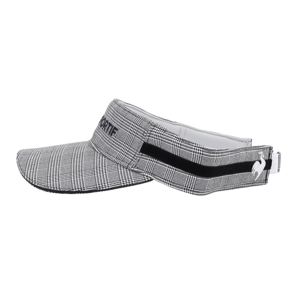 ルコックスポルティフ（lecoqsportif）（レディース）ゴルフ チェック柄 サンバイザー LG4FCP50L BK00