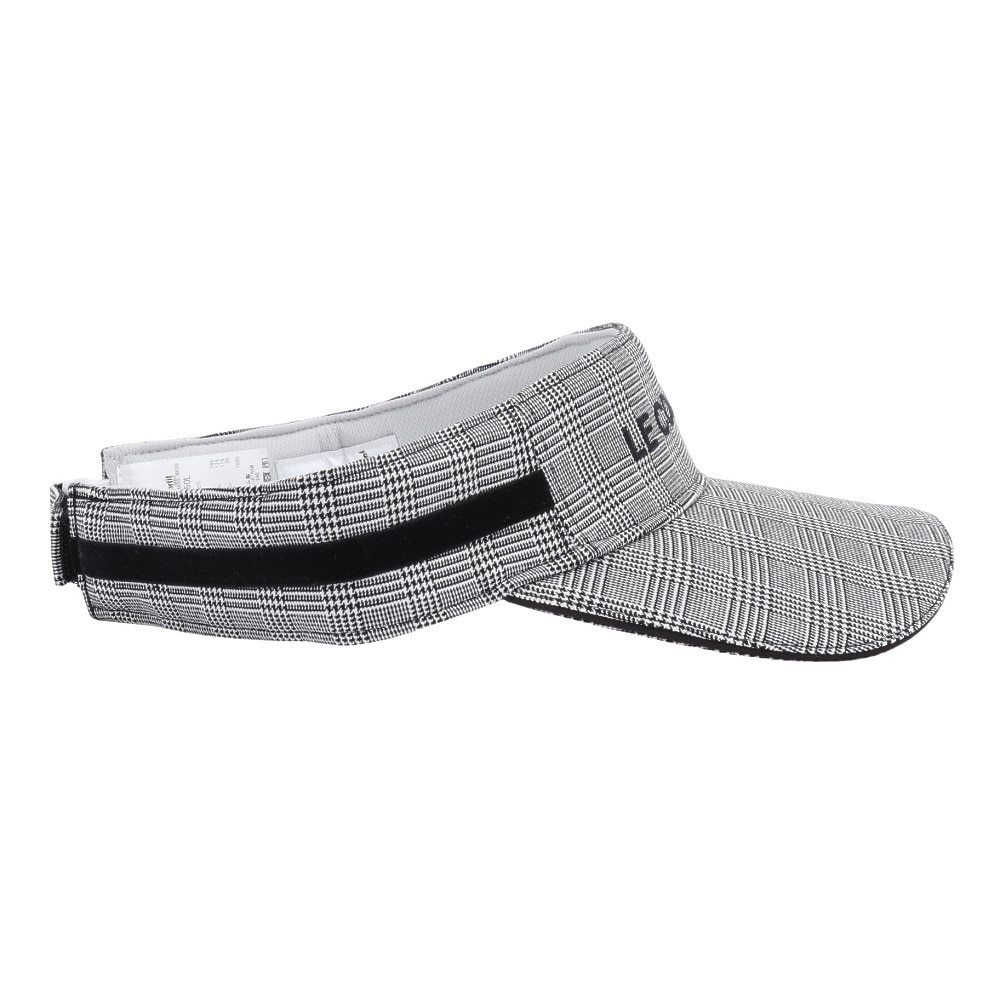 ルコックスポルティフ（lecoqsportif）（レディース）ゴルフ チェック柄 サンバイザー LG4FCP50L BK00