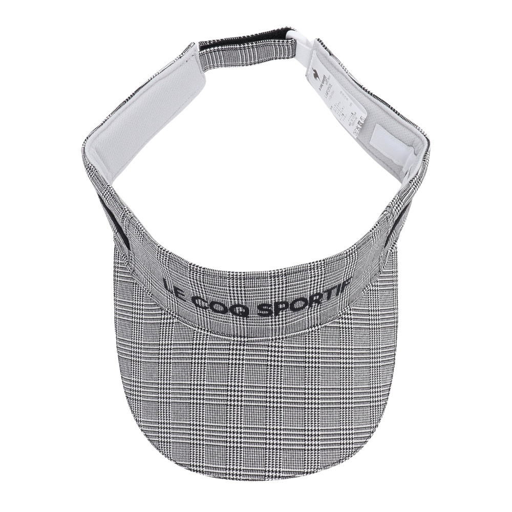 ルコックスポルティフ（lecoqsportif）（レディース）ゴルフ チェック柄 サンバイザー LG4FCP50L BK00