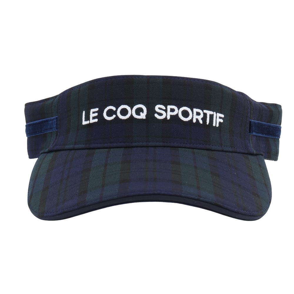 ルコックスポルティフ（lecoqsportif）（レディース）ゴルフ チェック柄 サンバイザー LG4FCP50L NV00