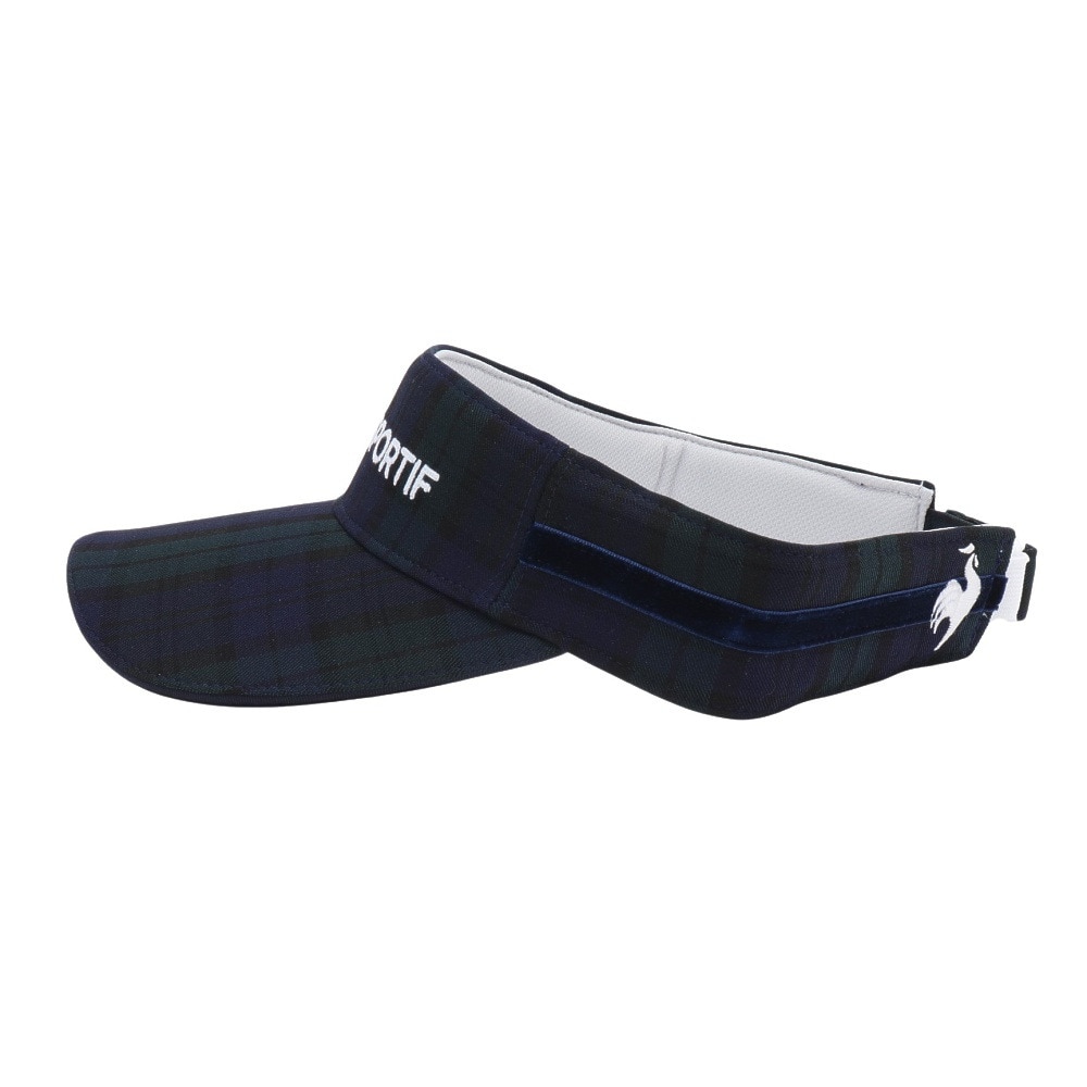 ルコックスポルティフ（lecoqsportif）（レディース）ゴルフ チェック柄 サンバイザー LG4FCP50L NV00