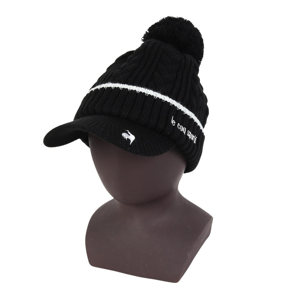 ルコックスポルティフ（lecoqsportif）（レディース）ゴルフ ニットキャップ LG4FCP40L BK00