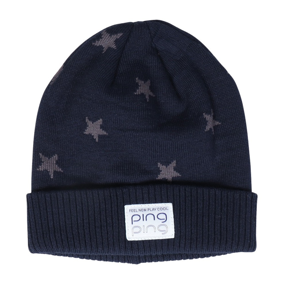 ピン（PING）（レディース）ゴルフ STAR ニットキャップ HW-L2408 NV 37877