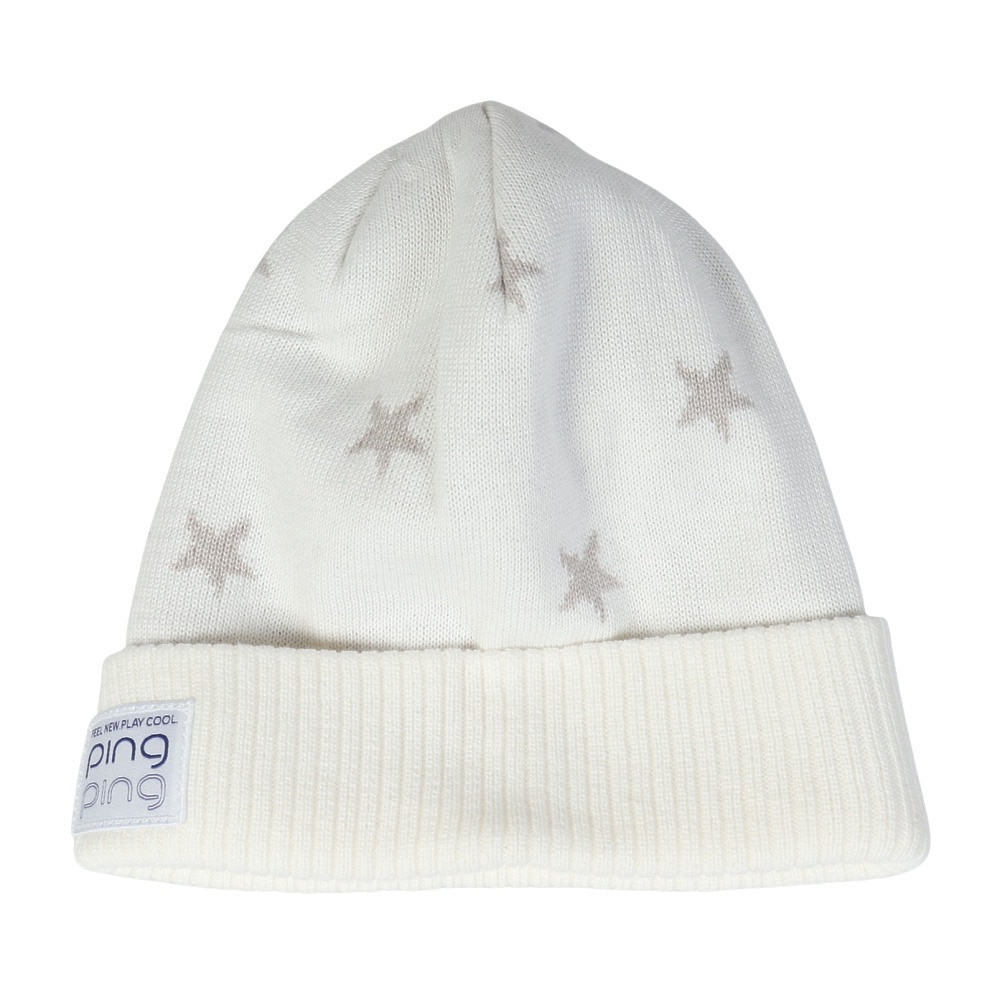 ピン（PING）（レディース）ゴルフ STAR ニットキャップ HW-L2408 WH 37877