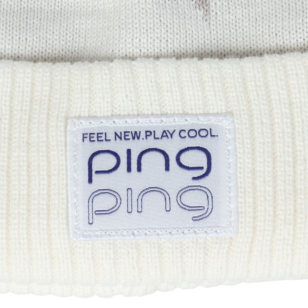 ピン（PING）（レディース）ゴルフ STAR ニットキャップ HW-L2408 WH 37877