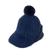 (レディース)帽子 フェザーヤーン ツバ付きニットキャップ 046-54062-25AW