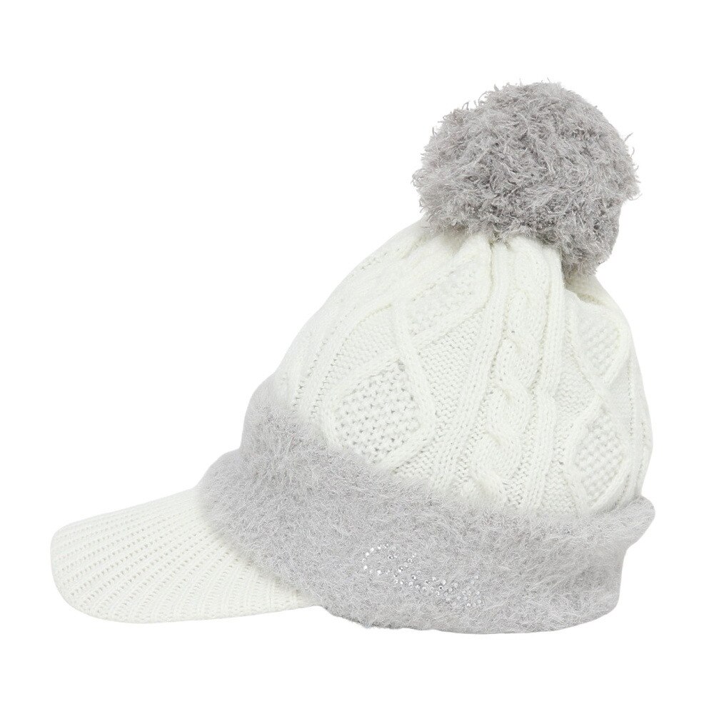 クランク（CLUNK）（レディース）ゴルフ 帽子 ツバ付きニット帽 CL5UWC04 WHT