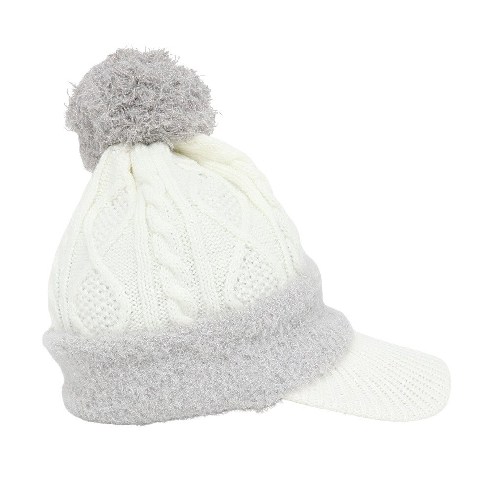 クランク（CLUNK）（レディース）ゴルフ 帽子 ツバ付きニット帽 CL5UWC04 WHT