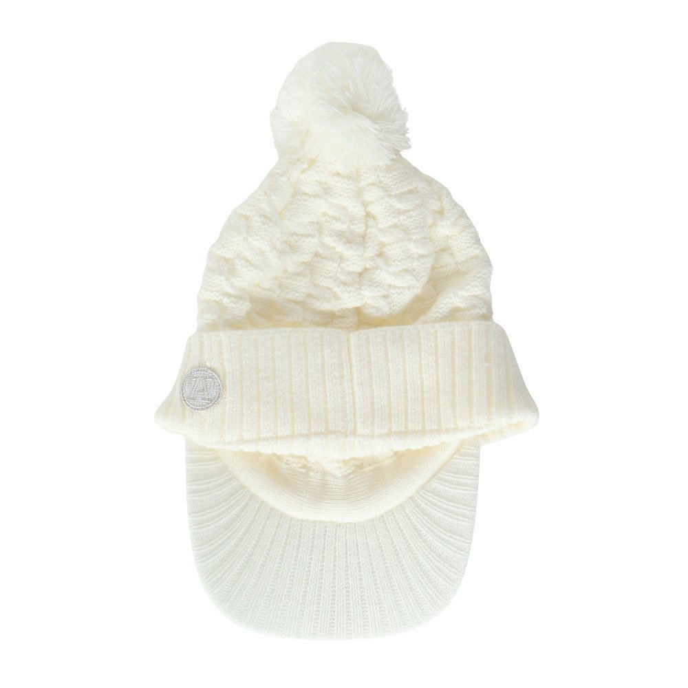 トミーアーマー（Tommy Armour）（レディース）ゴルフ ポンポン付き ニットキャップ TAST25F080011 WHT