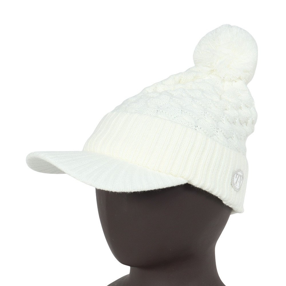 トミーアーマー（Tommy Armour）（レディース）ゴルフ ポンポン付き ニットキャップ TAST25F080011 WHT