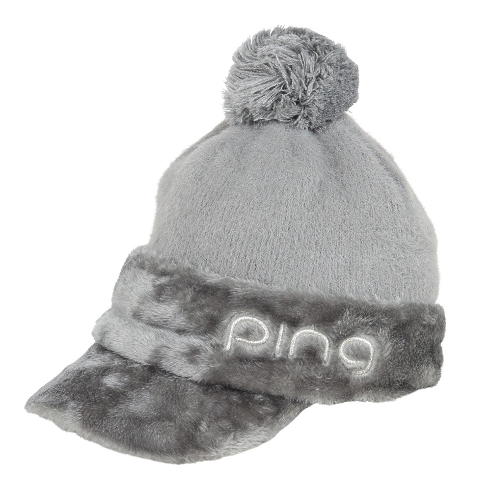 ピン（PING）（レディース）ゴルフ 中綿 光電子 ブリムニットキャップ