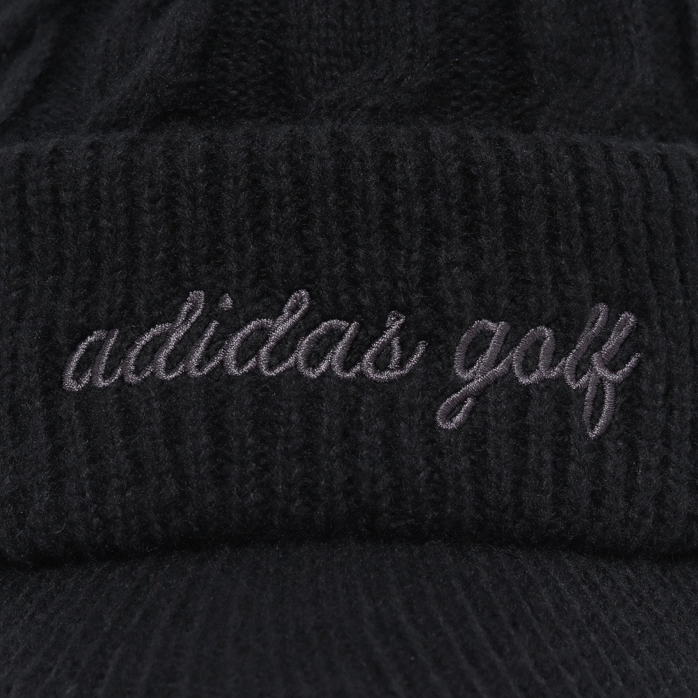 アディダス（adidas）（レディース）ゴルフ 帽子 ポンポンブリムニットキャップ KQE23-JX7040 BLK