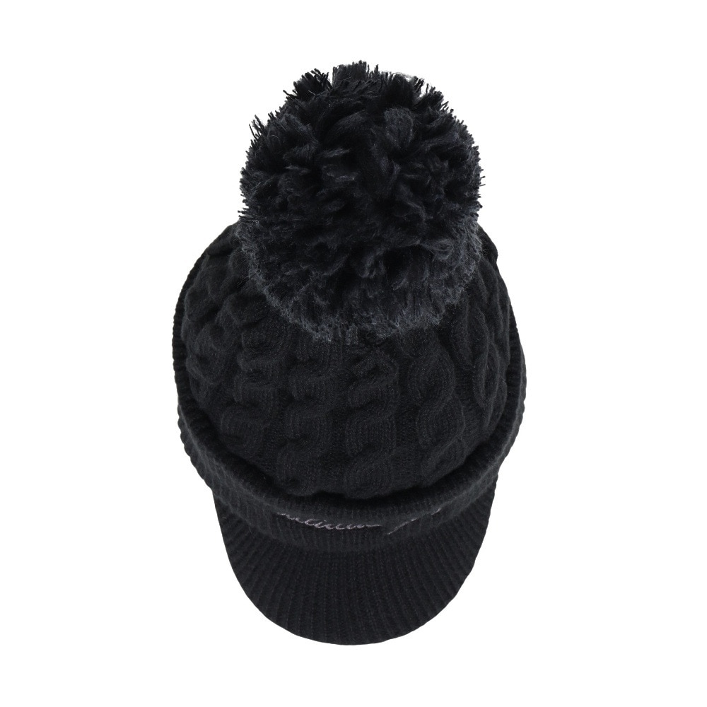 アディダス（adidas）（レディース）ゴルフ 帽子 ポンポンブリムニットキャップ KQE23-JX7040 BLK