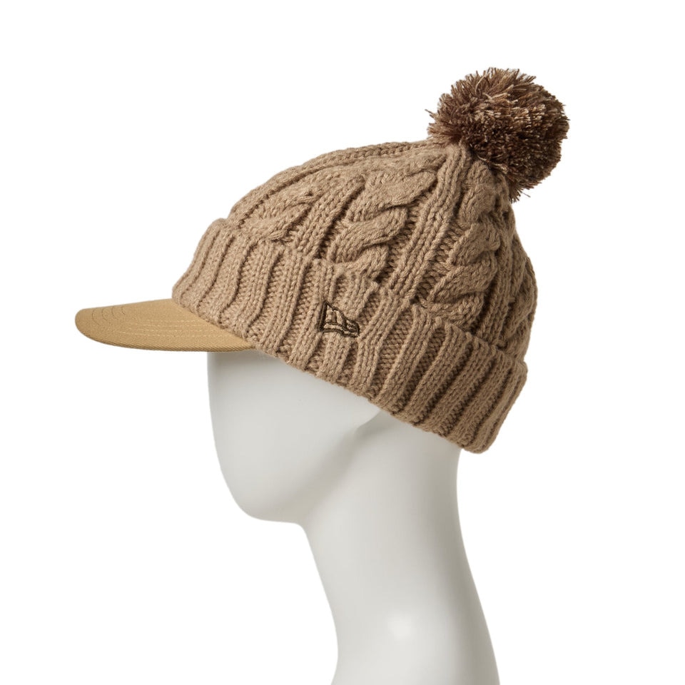 ニューエラ（NEW ERA）（レディース）帽子 バイザーニット ポンポン 14668994