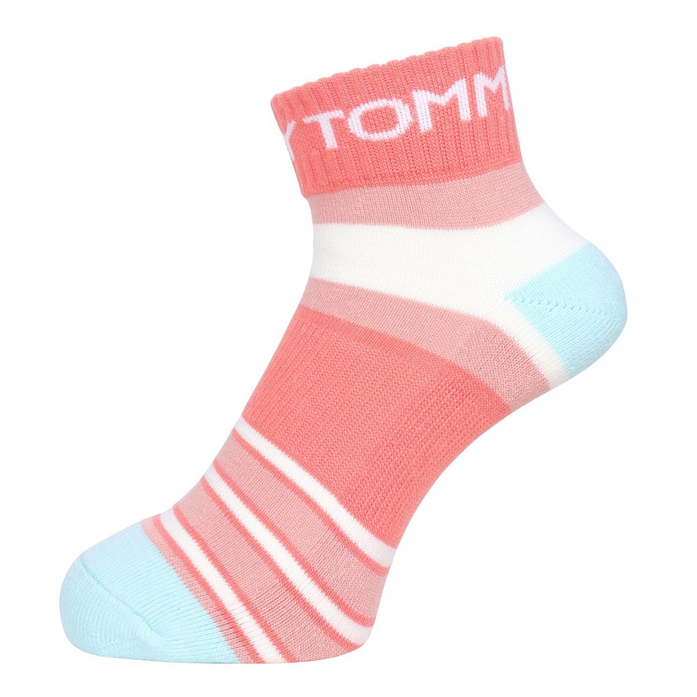 トミー ヒルフィガー ゴルフ（TOMMY HILFIGER GOLF）（レディース）ゴルフ ミドル丈 ソックス THMB2S2F-オレンジ