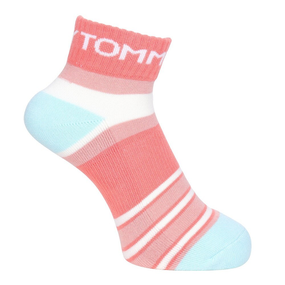 トミー ヒルフィガー ゴルフ（TOMMY HILFIGER GOLF）（レディース）ゴルフ ミドル丈 ソックス THMB2S2F-オレンジ