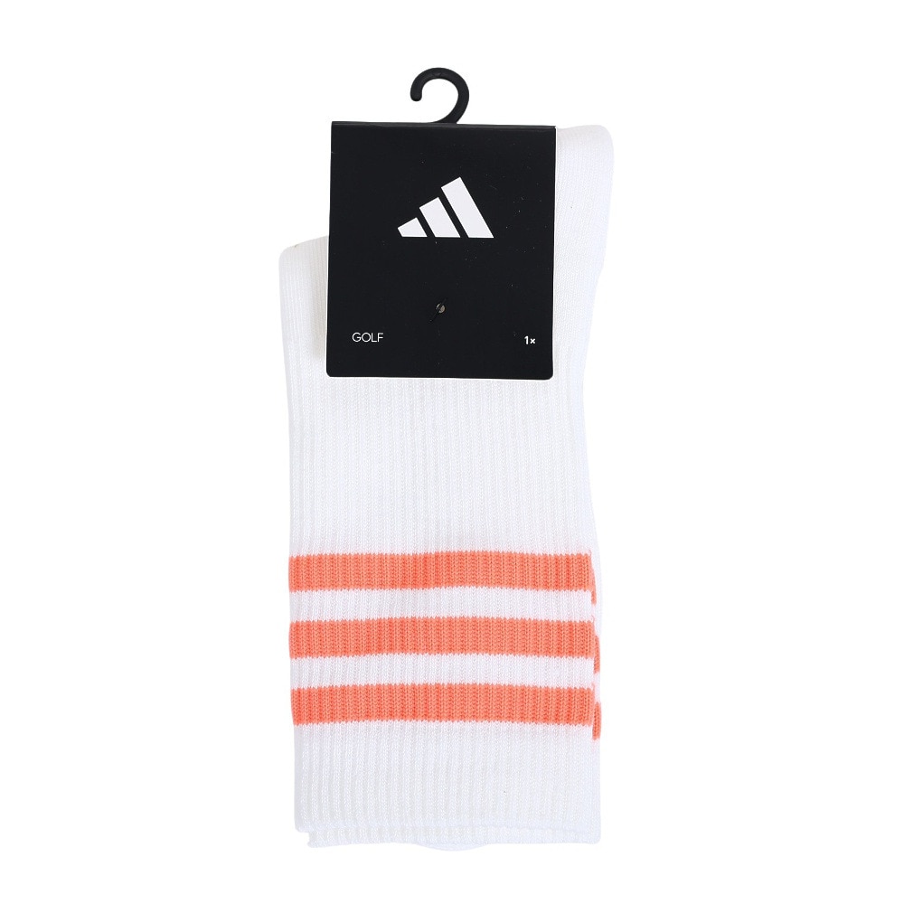 アディダス（adidas）（レディース）ゴルフ クルー丈 スリーストライプ クッションソックス MGR52-HT5822