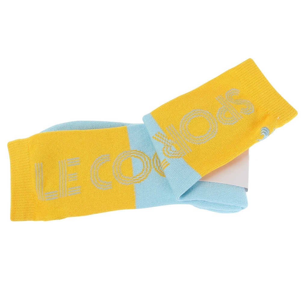 ルコックスポルティフ（lecoqsportif）（レディース）ゴルフ 抗菌防臭 バイカラーレギュラー丈ソックス QGCWJB04 YLBL