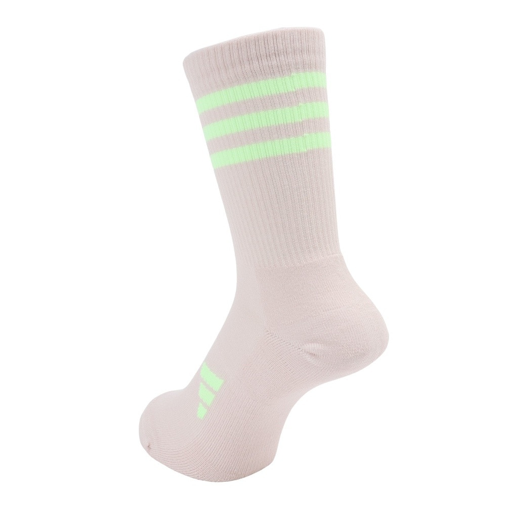 アディダス（adidas）（レディース）ゴルフ クルー丈 スリーストライプス クッションソックス MGR52-IK7416BEG