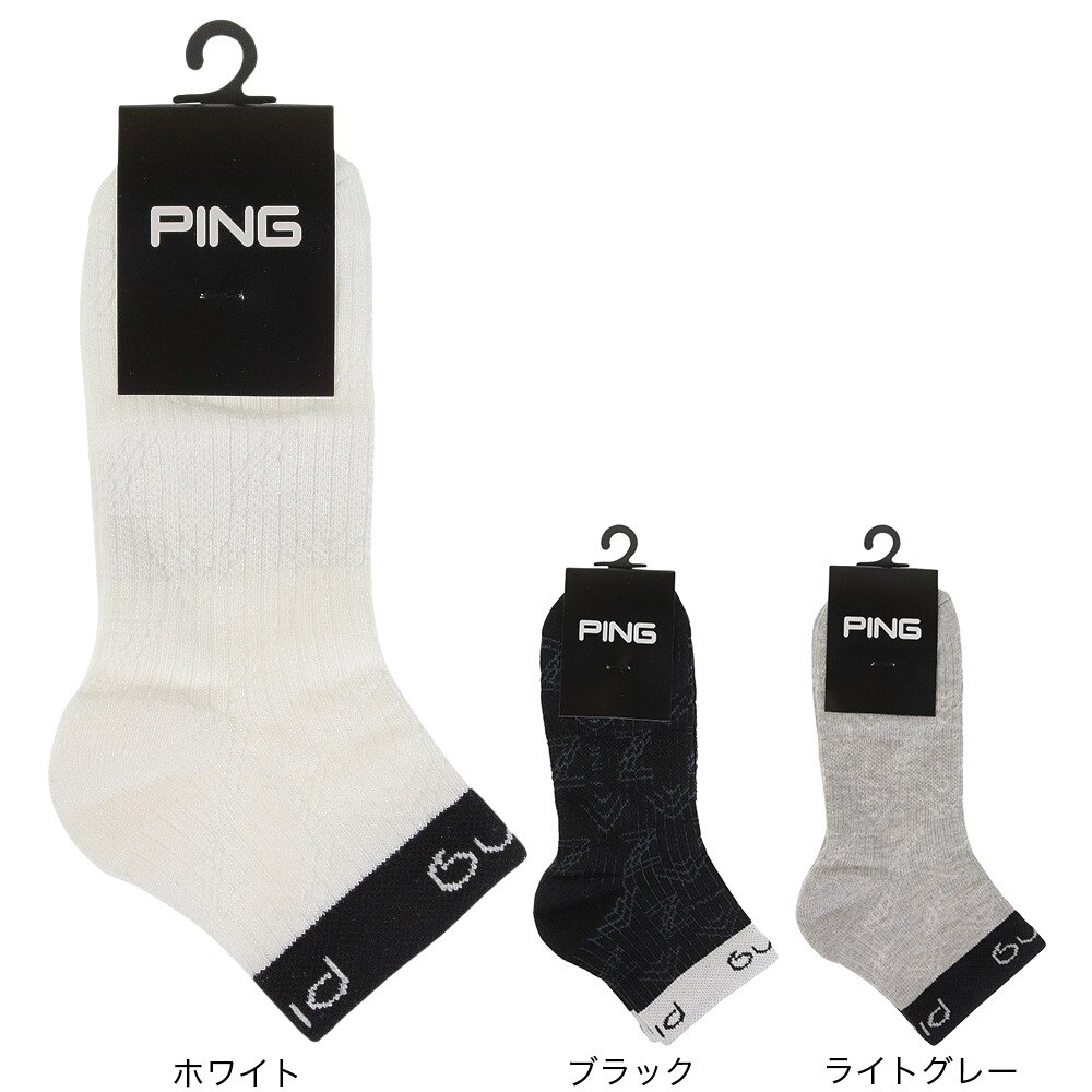 ピン（PING）（レディース）ショートソックス 622-4186102-010