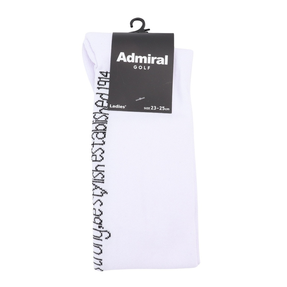 アドミラル ゴルフ（Admiral GOLF）（レディース）ゴルフ ロゴ ハイソックス ADMB4A21-WHT