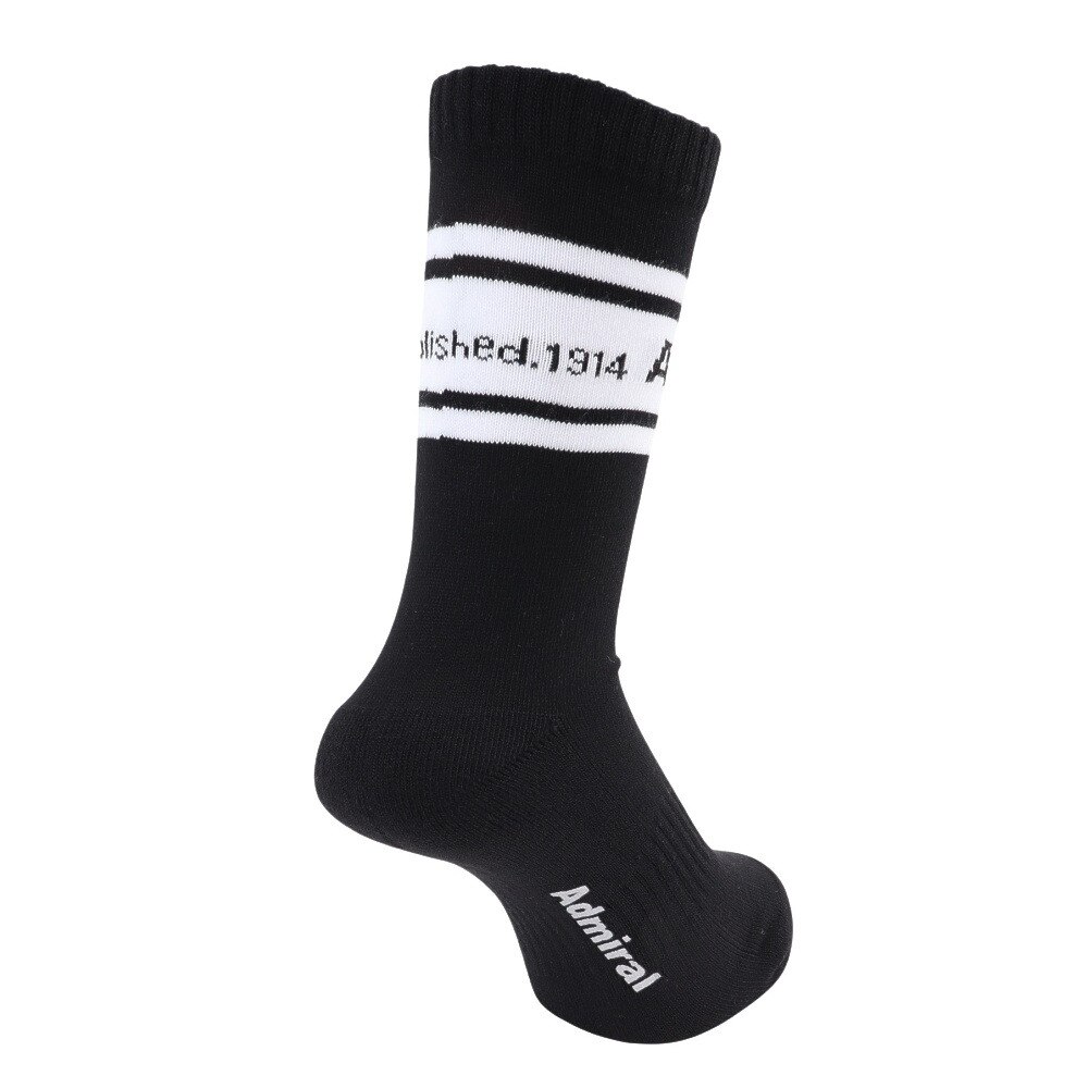 アドミラル ゴルフ（Admiral GOLF）（レディース）ライン ミドルソックス ADMB4ABL-BLK