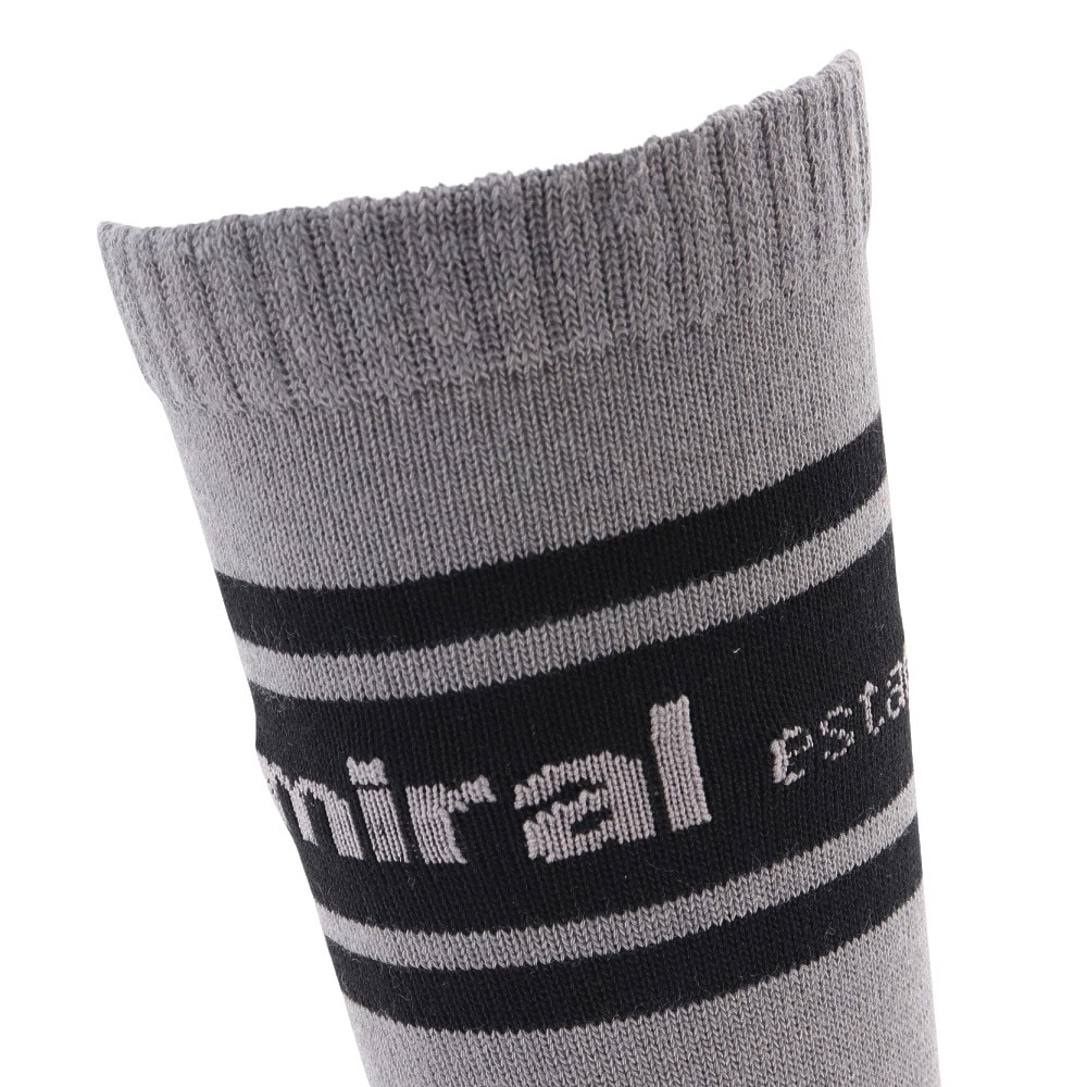 アドミラル ゴルフ（Admiral GOLF）（レディース）ゴルフ 吸汗速乾 抗菌防臭 ライン ミドルソックス ADMB4ABL-GRY
