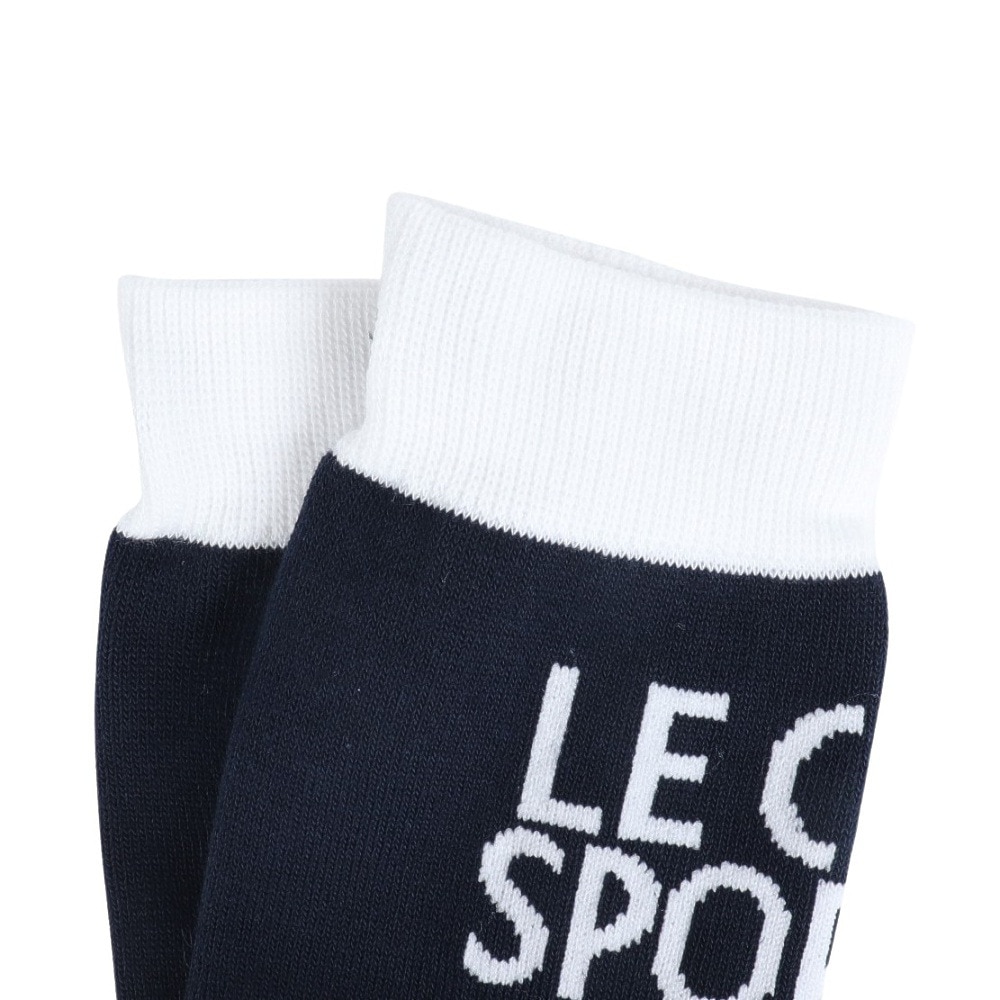 ルコックスポルティフ（lecoqsportif）（レディース）ゴルフ 抗菌防臭 ジャガードレギュラー丈ソックス QGCXJB10 NV00